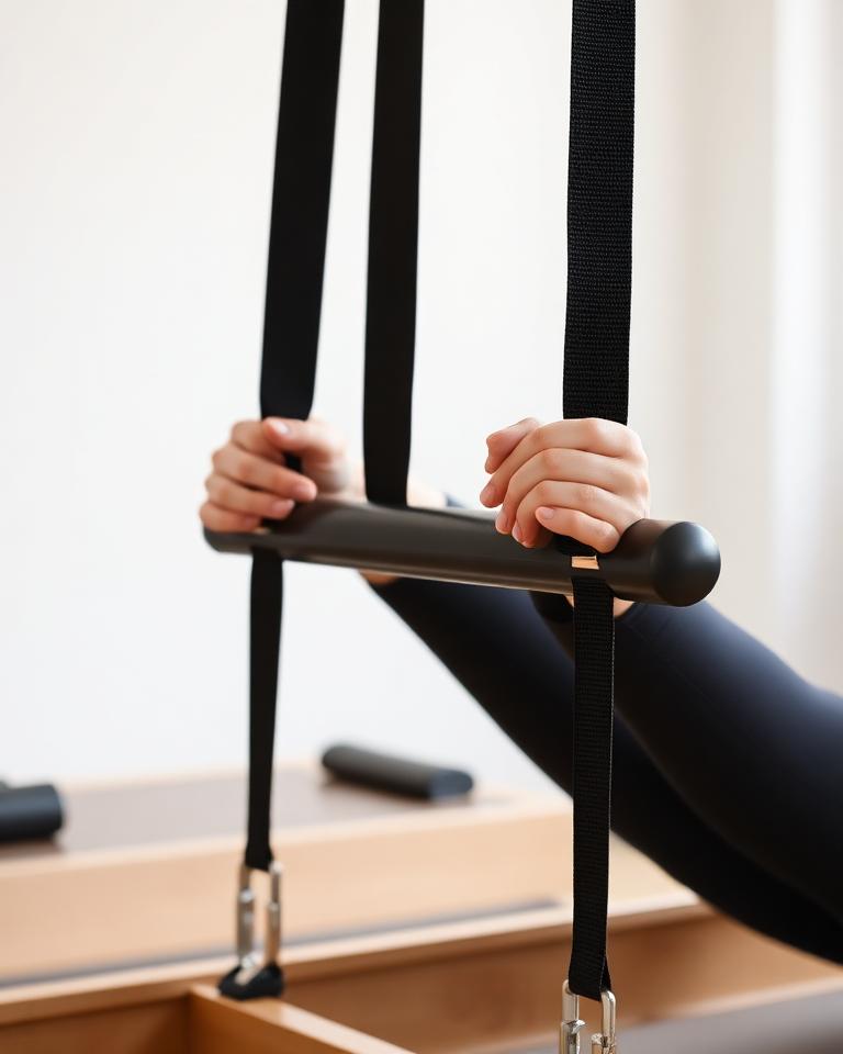 Detailaufnahme im Pilates-Studio